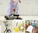 hoshinooto/アイスコーヒー用カップホルダー(星チャーム・巾着付き）