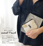 hoshinooto/ イニシャルミニポーチ・ティッシュケース★星チャーム付き