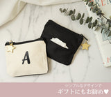 hoshinooto/ イニシャルミニポーチ・ティッシュケース★星チャーム付き