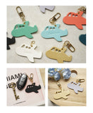 hoshinooto/本革 ひこうきチャーム [名入れ可]