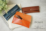 jour7[ジョルセ] /栃木レザー ペンケース[brique-ブリック]　[名入れ可]