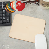 jour7[ジョルセ］/本革マウスパッド[epais-エペ] （四角・ハート）［名入れ可］