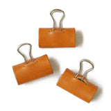 【10個セット】Natural Basicブランド/本革 ダブルクリップカバー