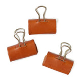 【10個セット】Natural Basicブランド/本革 ダブルクリップカバー