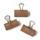 【10個セット】Natural Basicブランド/本革 ダブルクリップカバー