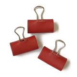 【10個セット】Natural Basicブランド/本革 ダブルクリップカバー