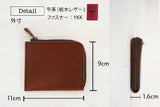 ジーンズ（栃木レザー）/L字ファスナー財布スクエア　selectシリーズ [名入れ可]